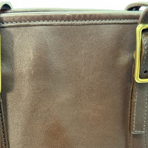 COACH 9803 Legacy Day Tote Mahogany Brown Leather Shoulder Bag Brass - Picture 11 of 11